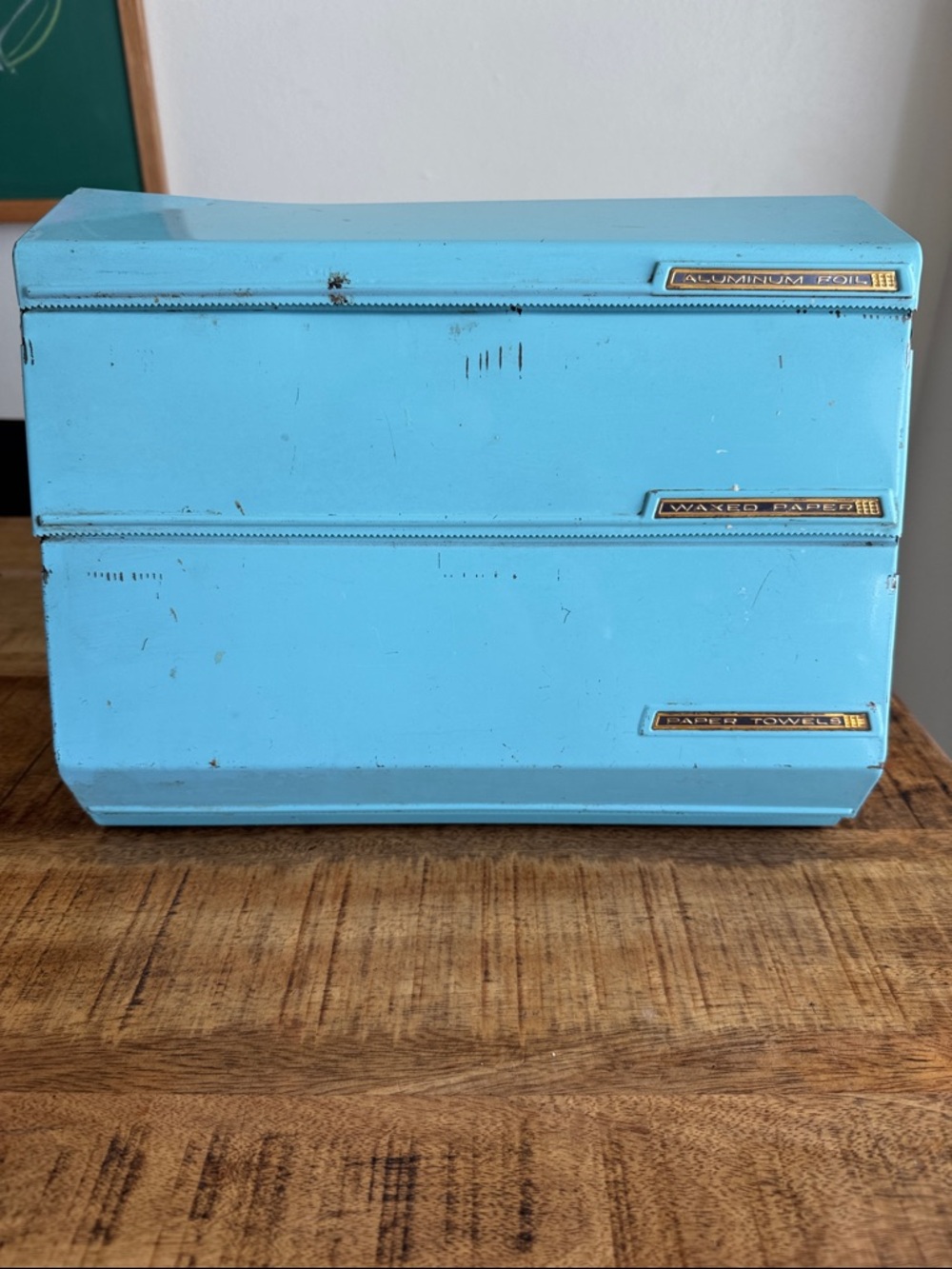 Vintage Blue Metal organizer